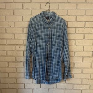 Vintage Duck Head Blue Checkered Men's Shirt size Large